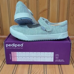 Pediped Barbara Girls Mary Jane Size 30 EU / 13 US - Brand New - Nautical Stripe